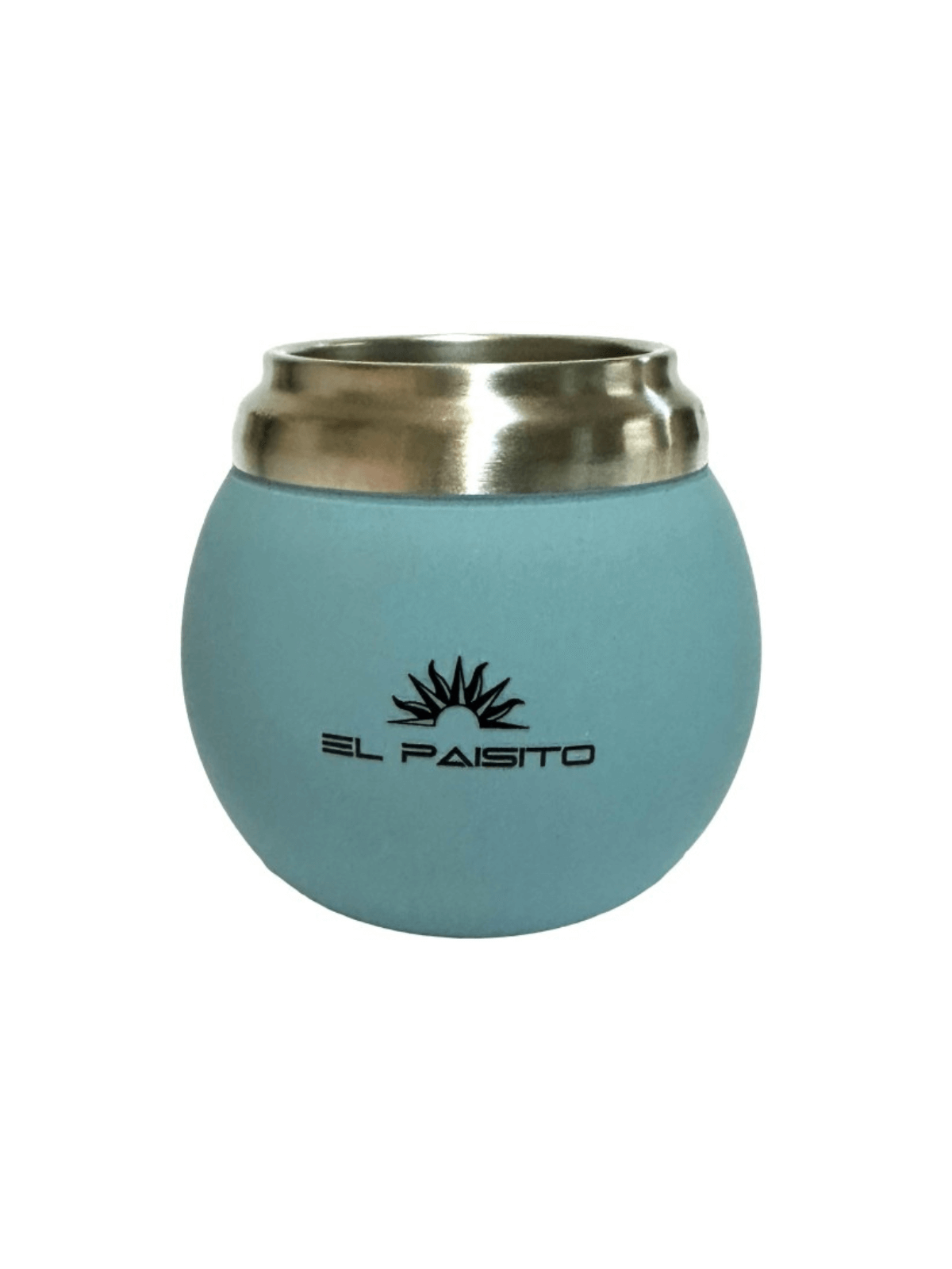 Mate Bola ´El Paisito´ acero inox. y goma - Color Celeste - 150ml