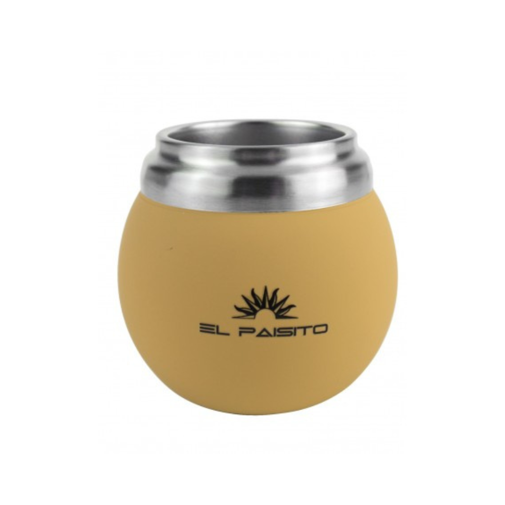 Mate Bola ´El Paisito´ acero inox. y goma - Color Caqui - 150ml