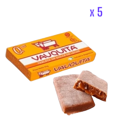 Tableta de Dulce de Leche Vauquita 25Gr x 5 uds.