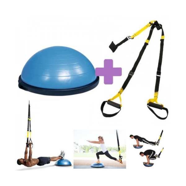 Bosu Ball Kinefis + Kit Suspensão Kinefis Tipo TRX