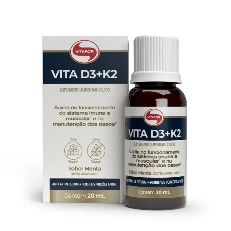 VITA D3 + K2 Gotas 20ml Sabor Menta