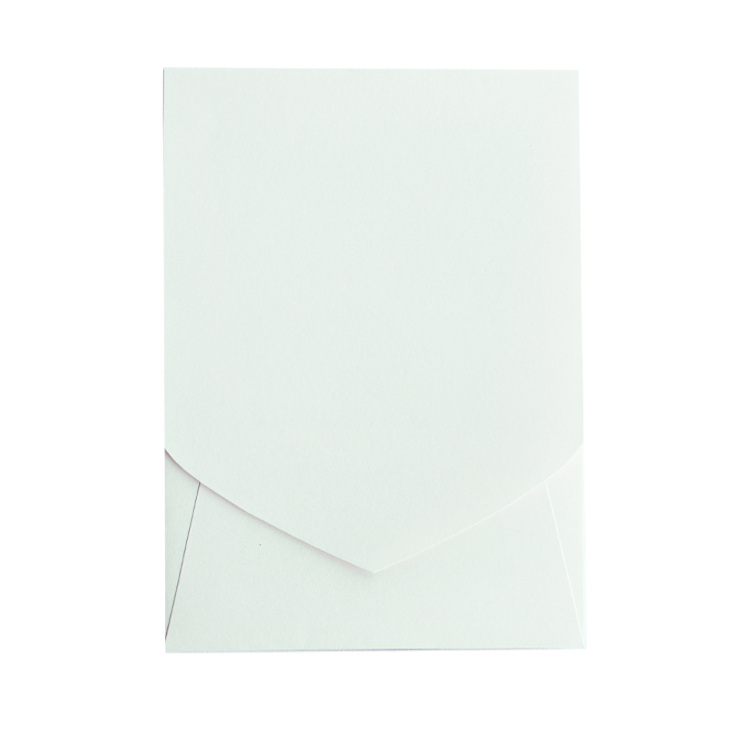 Envelope Vertical, branco natural - sem liner / 1