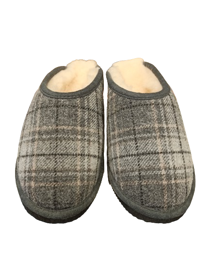 Lambskin and burel slipper