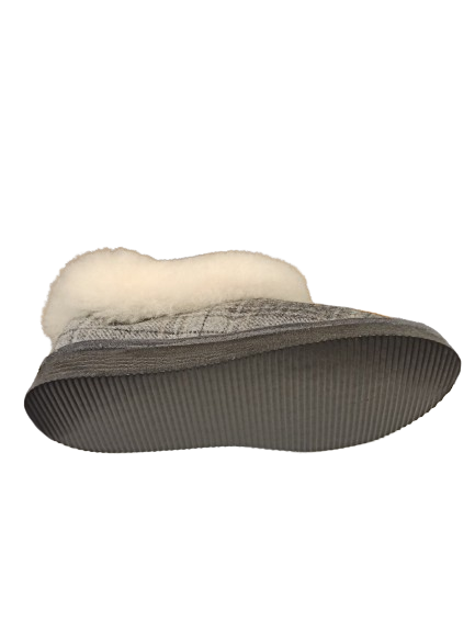 Lambskin and burel slipper