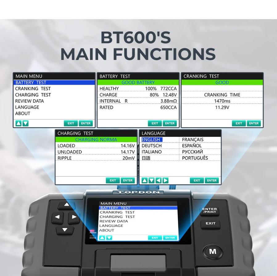 Topdon Testador BT600