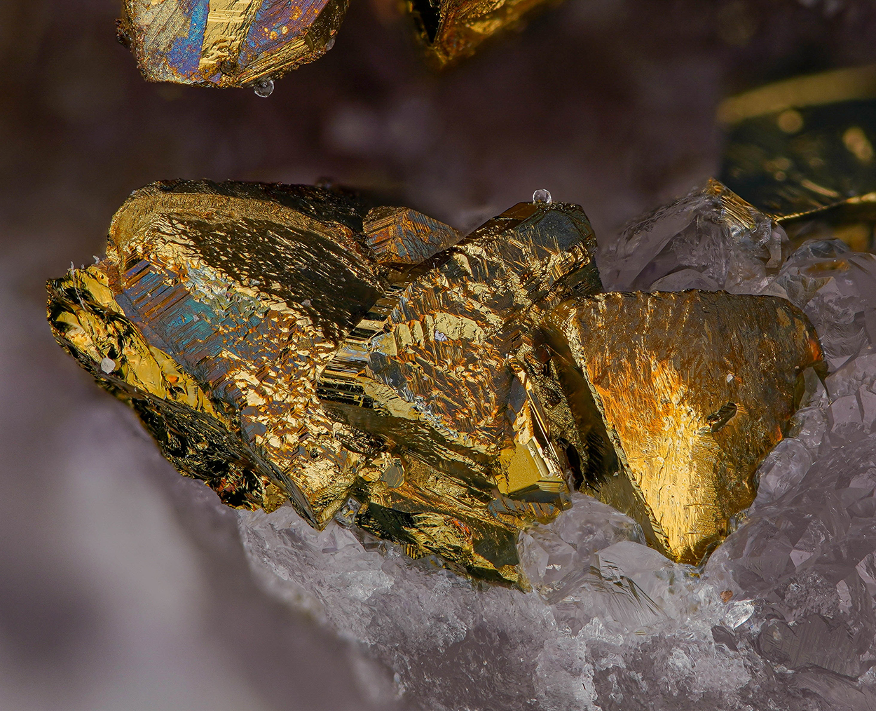 Chalcopyrite and fluorite - Detzeln