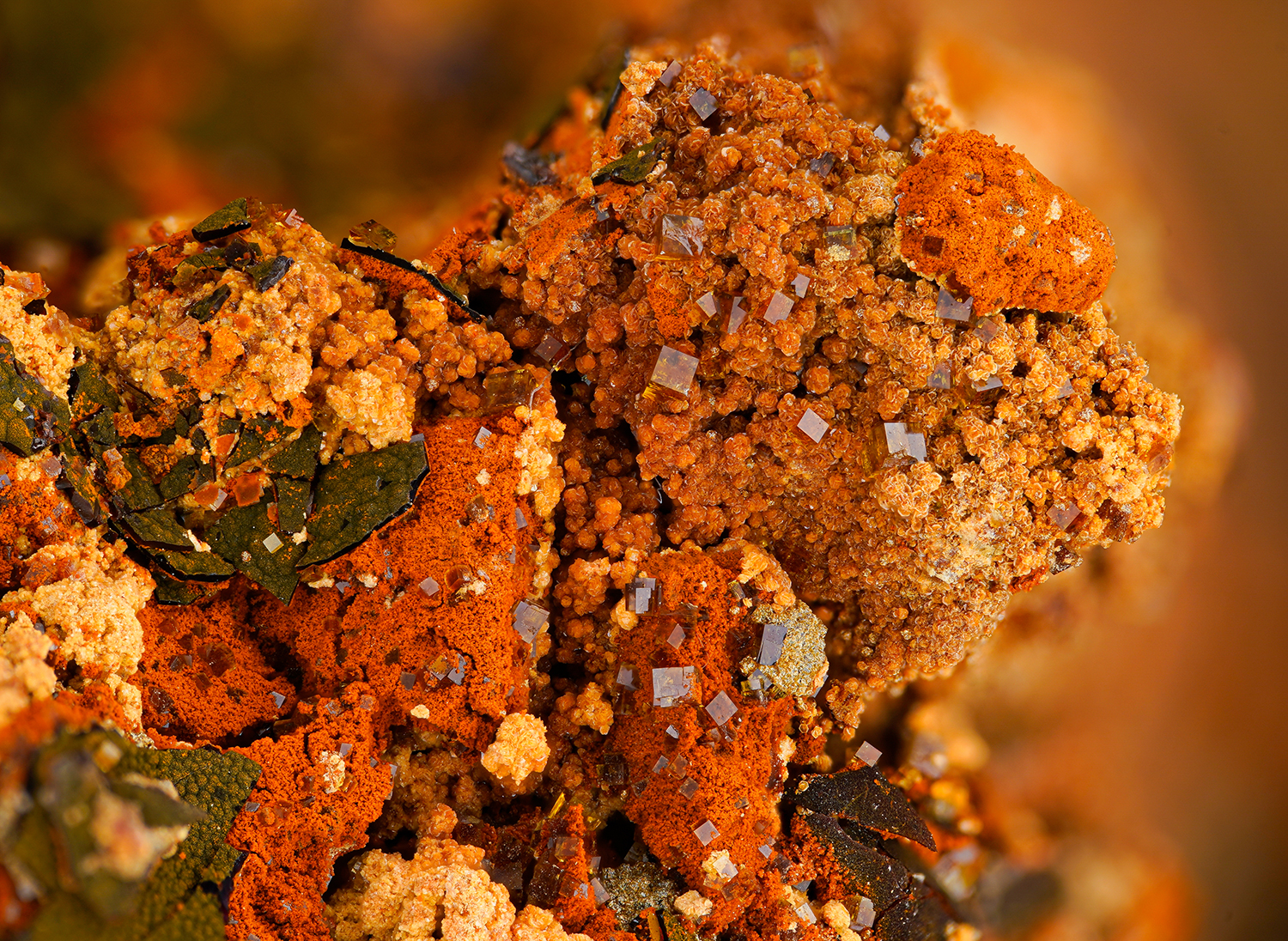 Pharmacosiderite and arseniosiderite - Hilarion Mine