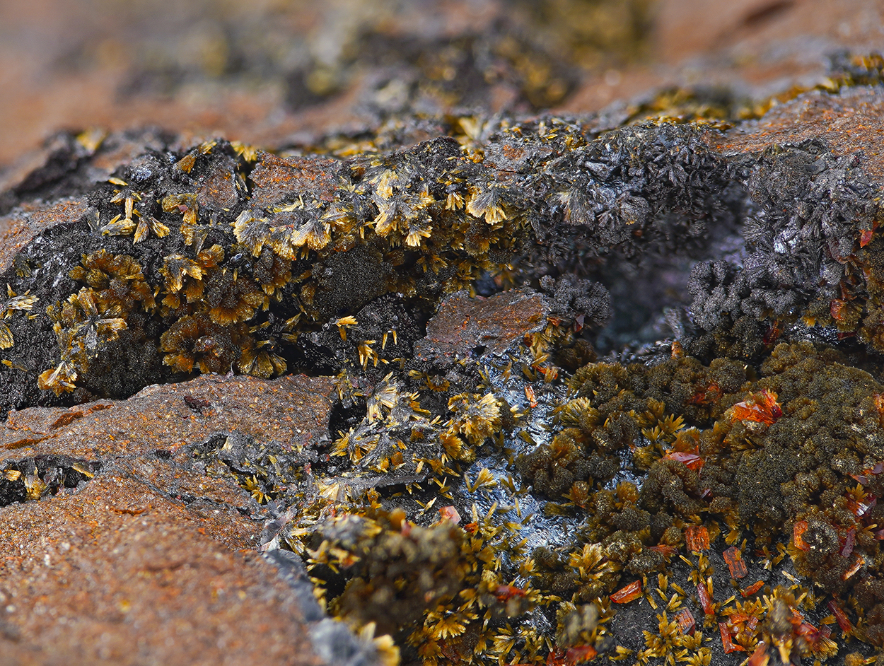 Beraunite and kidwellite - Rotläufchen mine