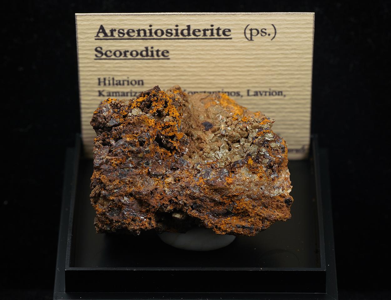 Arseniosiderite and scorodite - Kamariza Mines