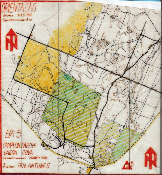 (1) -Mapa Lagoa Cova-Portugal - March1984.