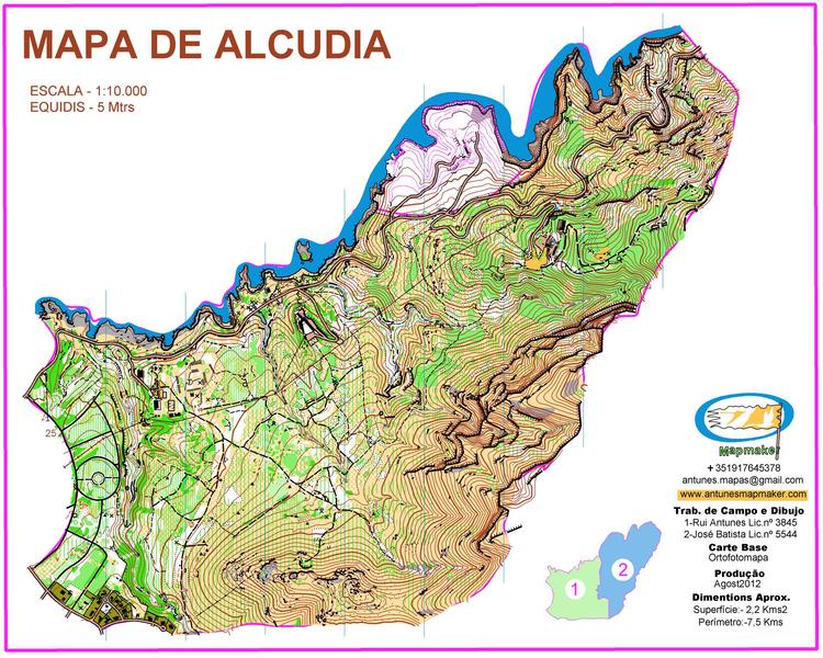 (138) - Alcúdia Map - Spain (Balearic Island) Aug2012