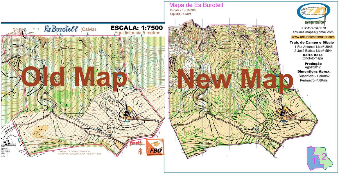 (139) - Es Burotell Map - Spain (Balearic Island)Aug2012