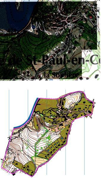 (79) Mapa de St. Paulen Cornilon-France - November2008.