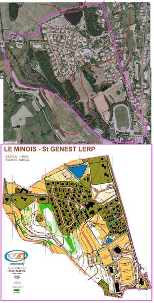 (81)  Mapa  Le Minois St. Genest-France - November2008.