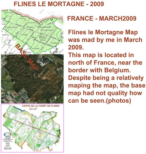 (87) Map Flines le Mortagne-FRANCE - March2009