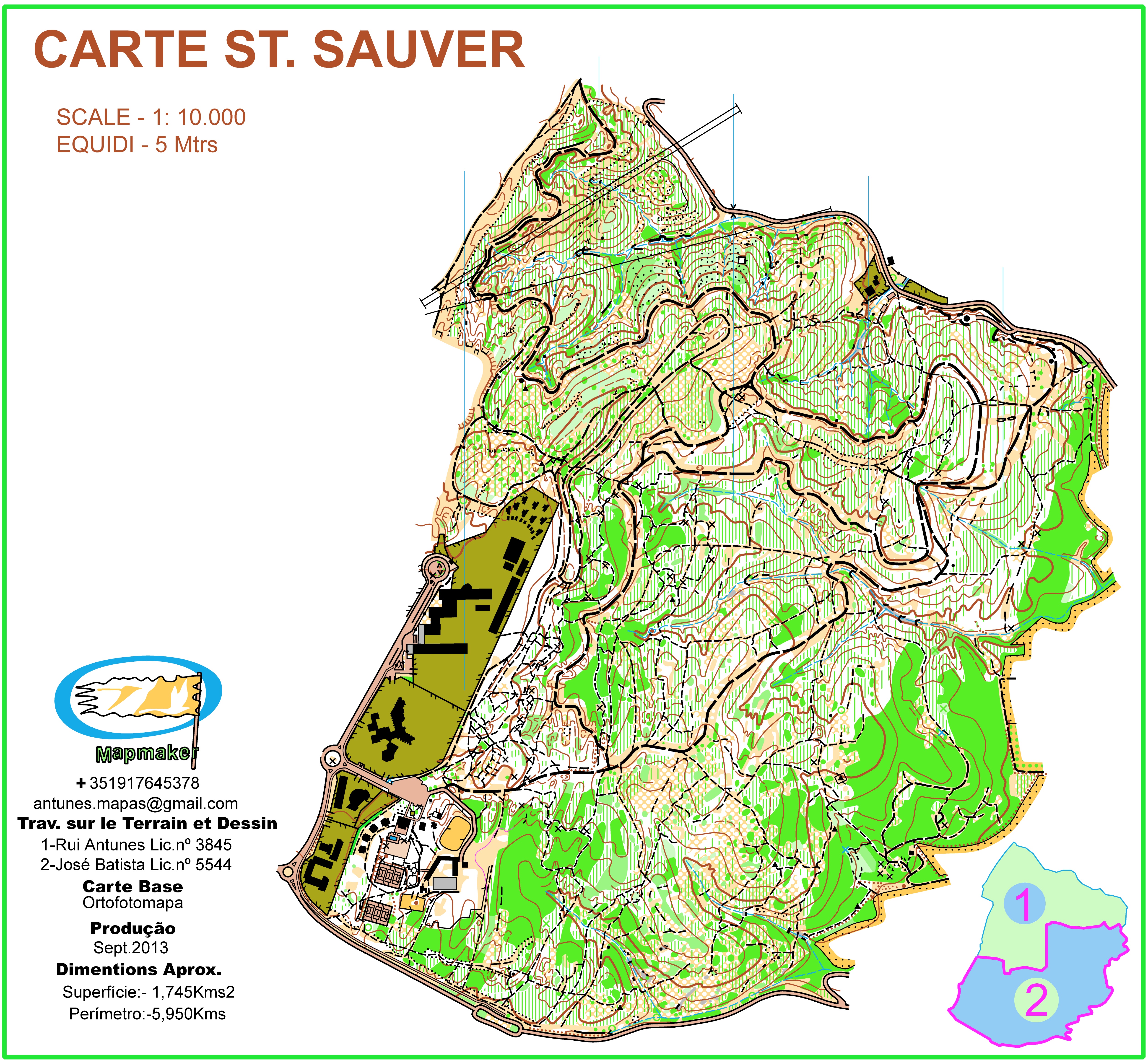 (154) - St. Sauver Map - France Sept2013