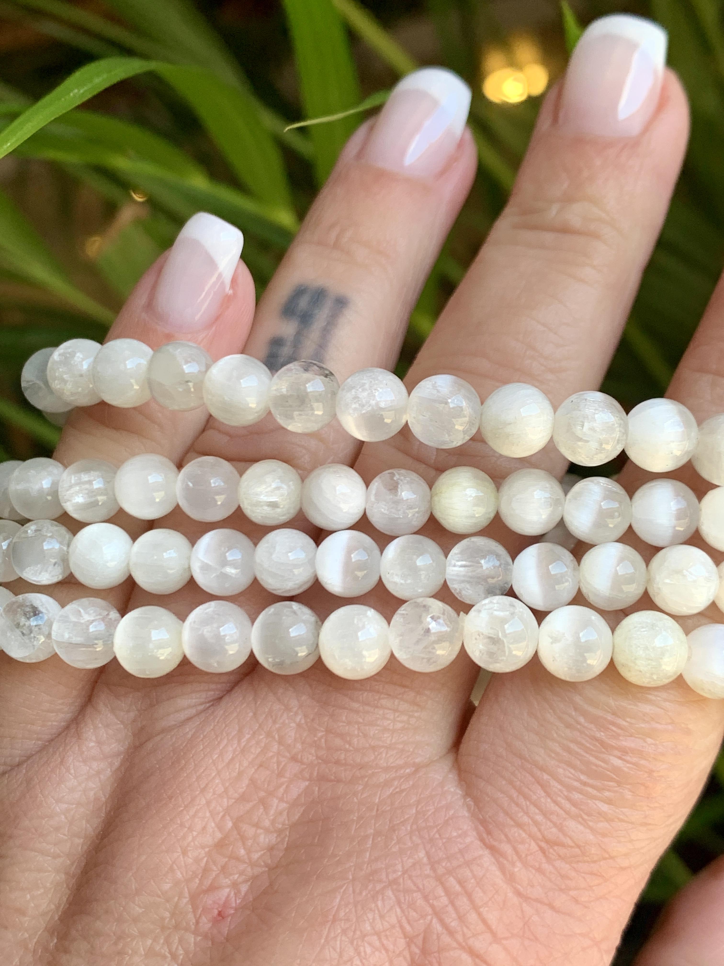 Pulseira Selenite 6 mm