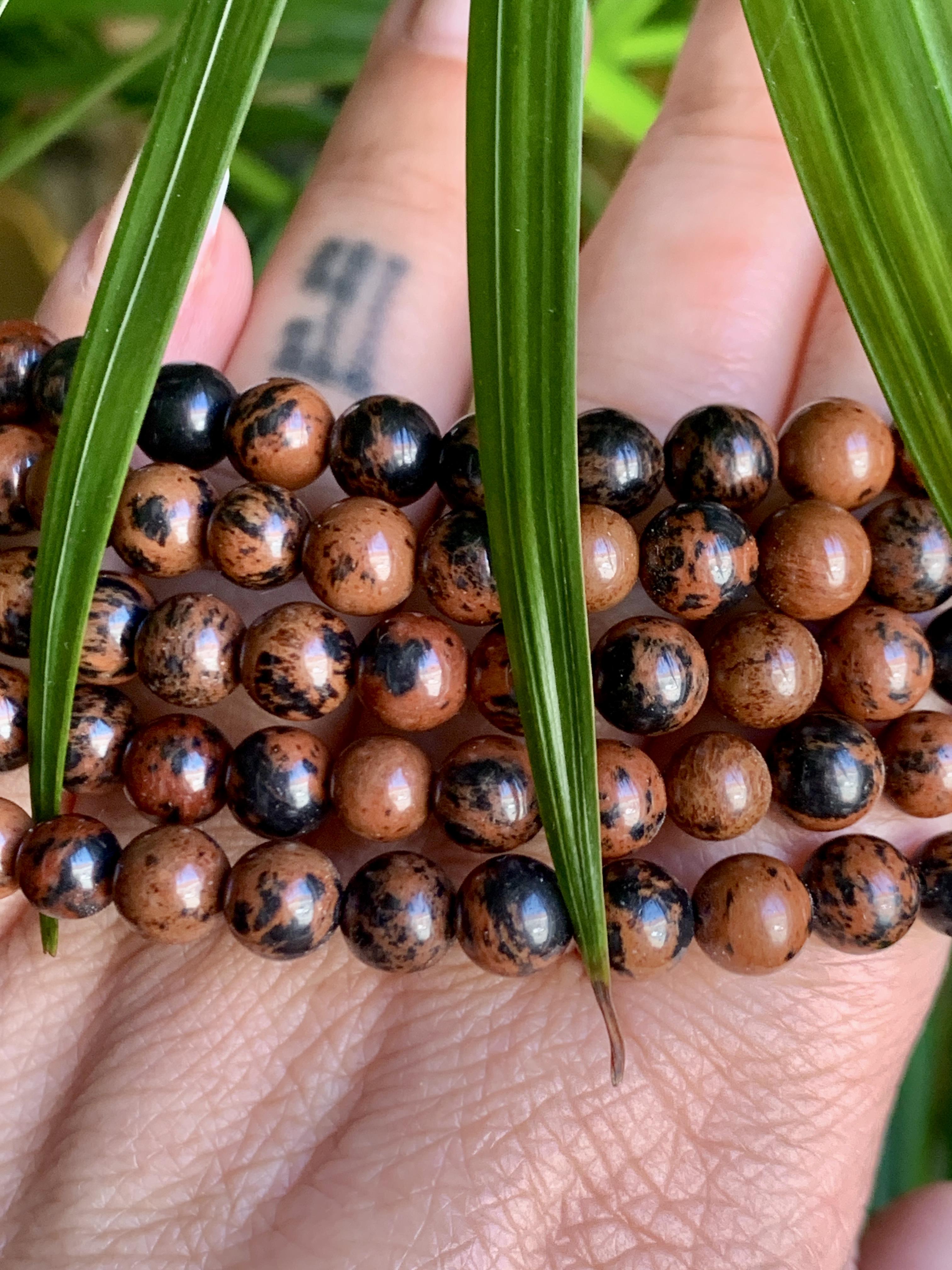 Pulseira Obsidiana Mogno