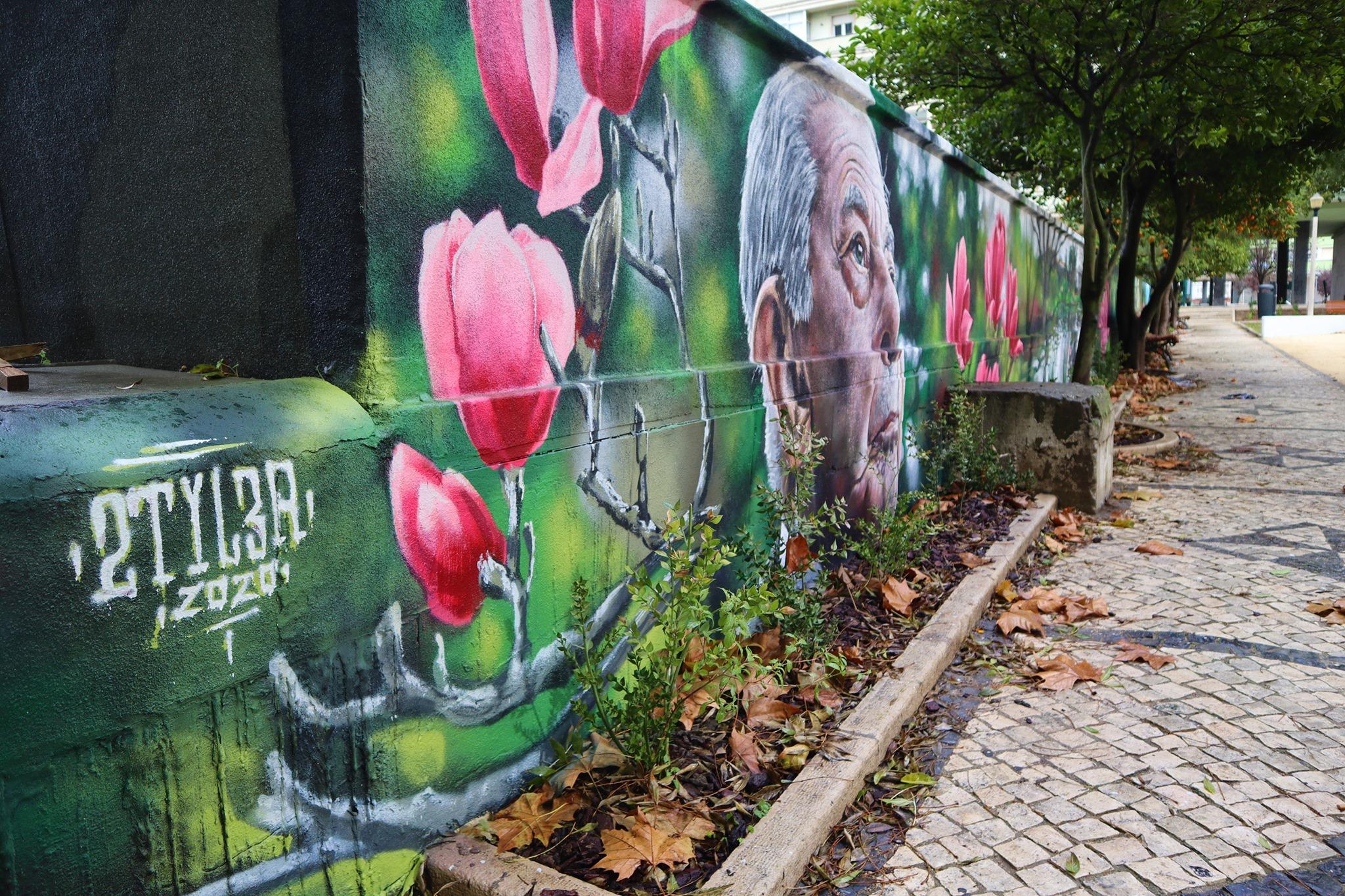 Ribeiro Telles eternizado por Styler num mural em Lisboa